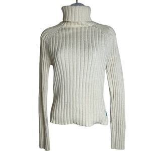 Abercrombie & Fitch Women's Chunky Cable Knit Turtleneck Sweater Sz L‎